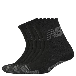 Kid's New Balance 6PK Crew Socks Color: Black