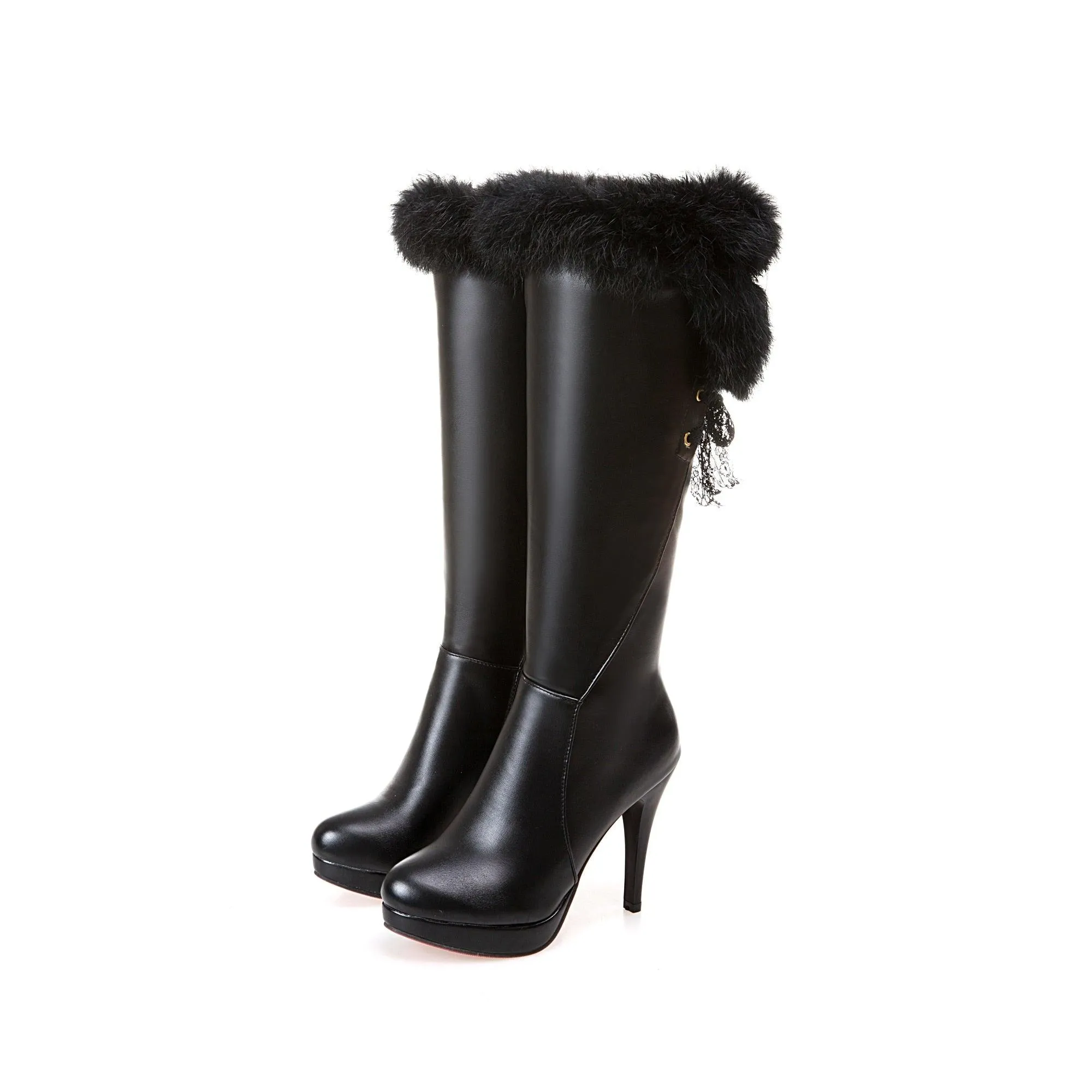 Knee High Furry Boots