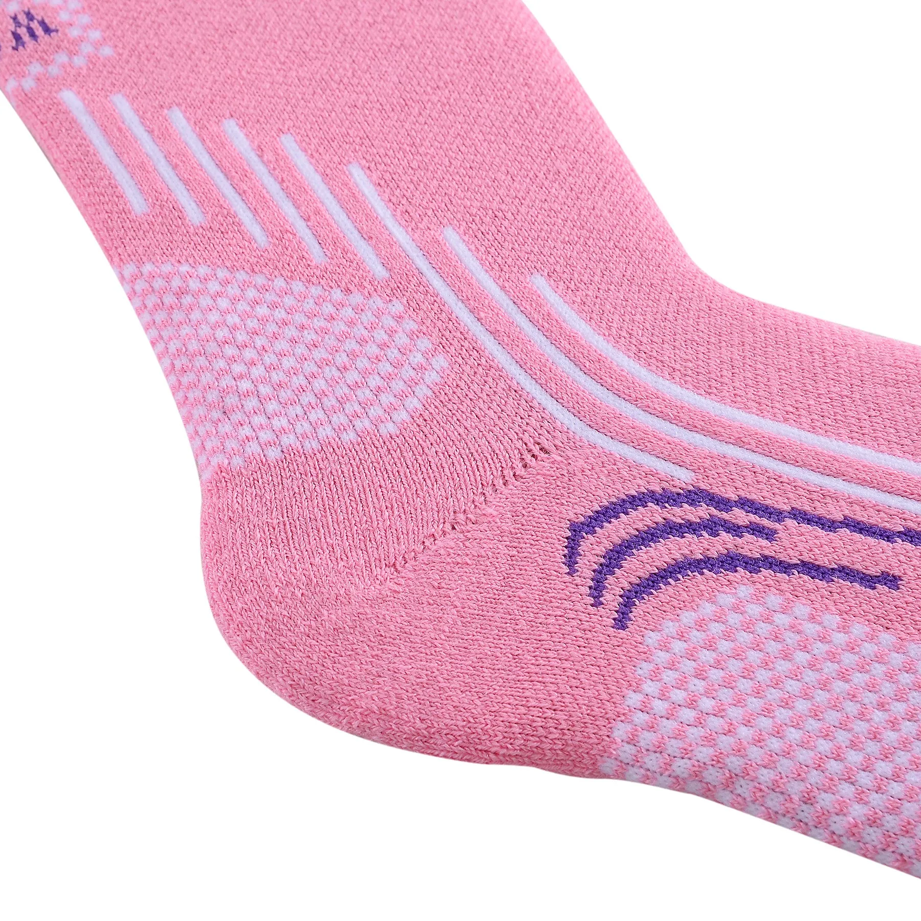 Laulax Ladies 2 Pairs High Quality Merino Wool Ski Socks, Gift Set, Size UK 3 - 7 / Europe 36 - 40, Black, Pink