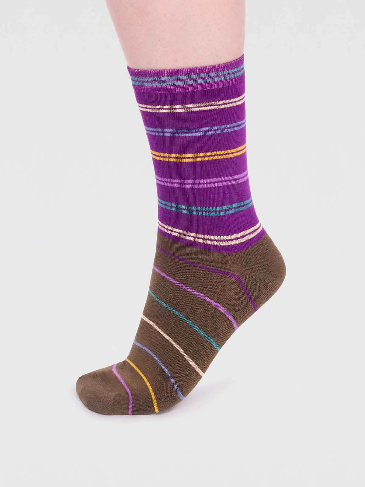 lauryn bamboo stripe socks