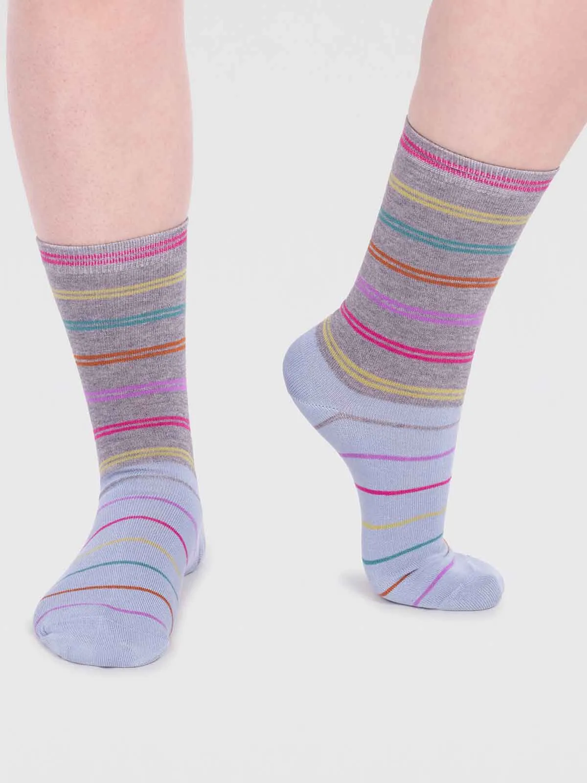 lauryn bamboo stripe socks