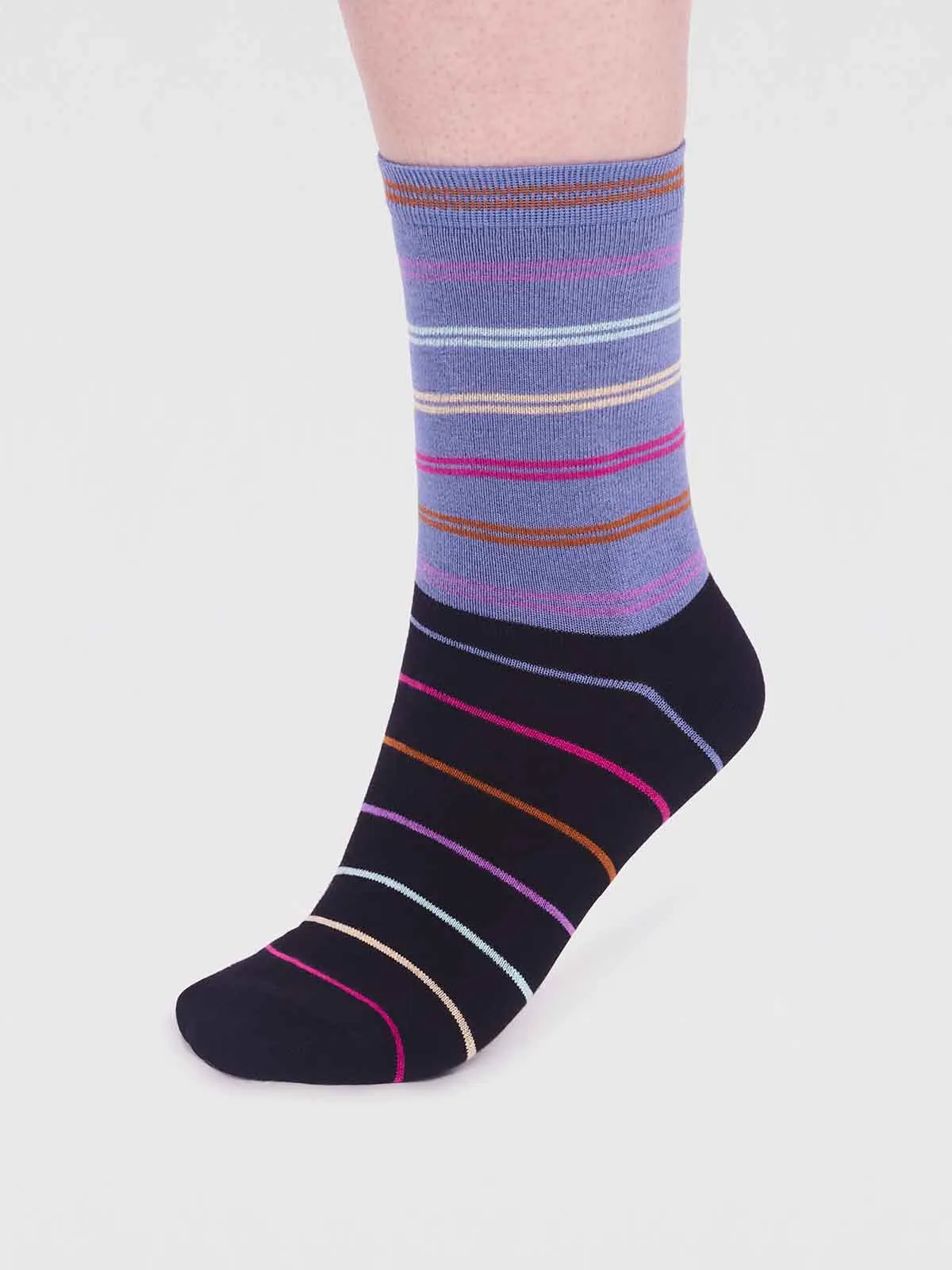 lauryn bamboo stripe socks