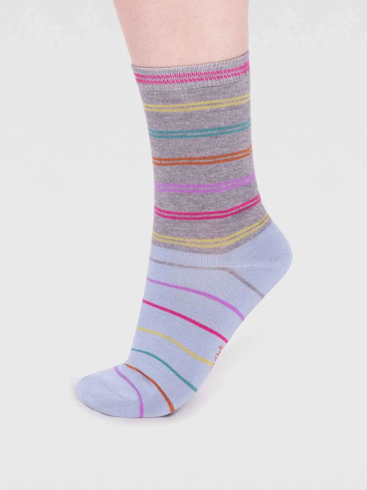 lauryn bamboo stripe socks