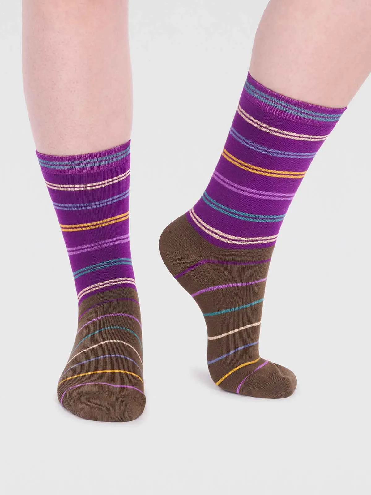 lauryn bamboo stripe socks