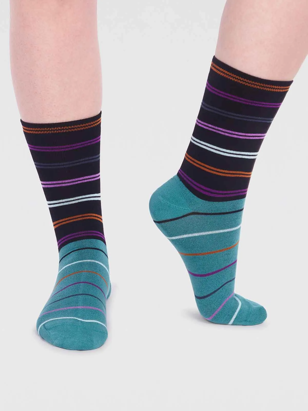 lauryn bamboo stripe socks