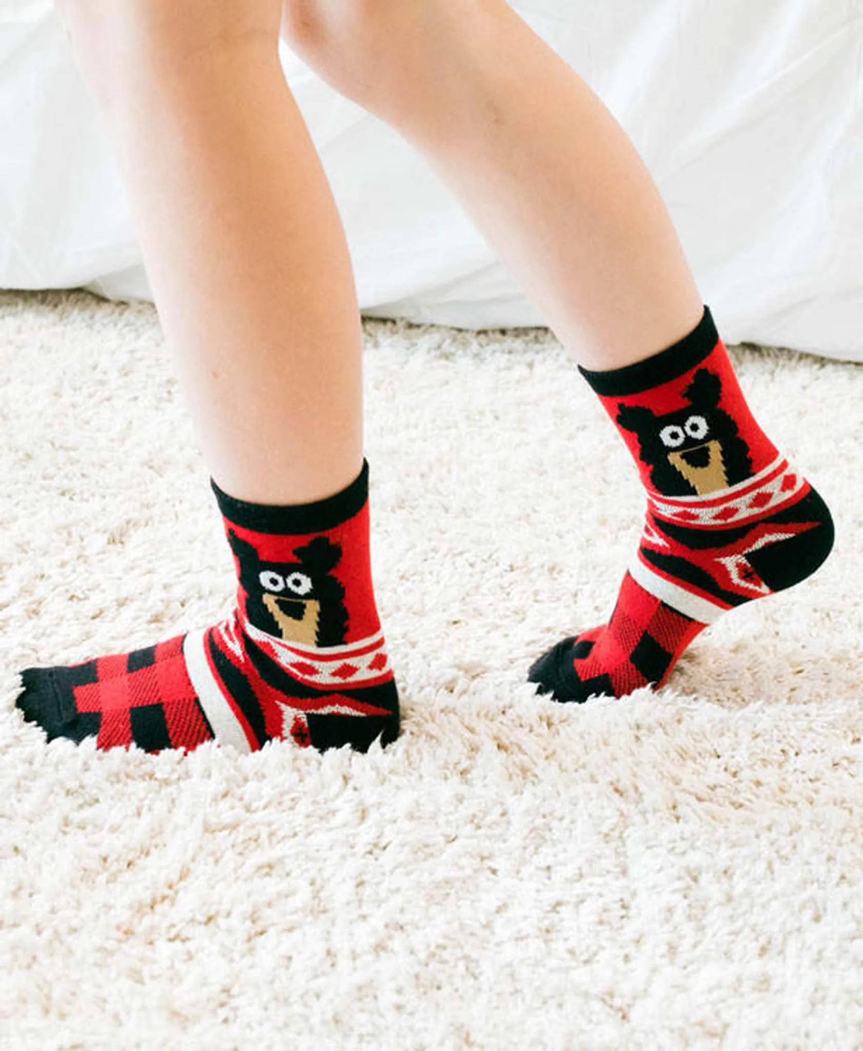 Lazyone Kid's Cabin Bear Socks