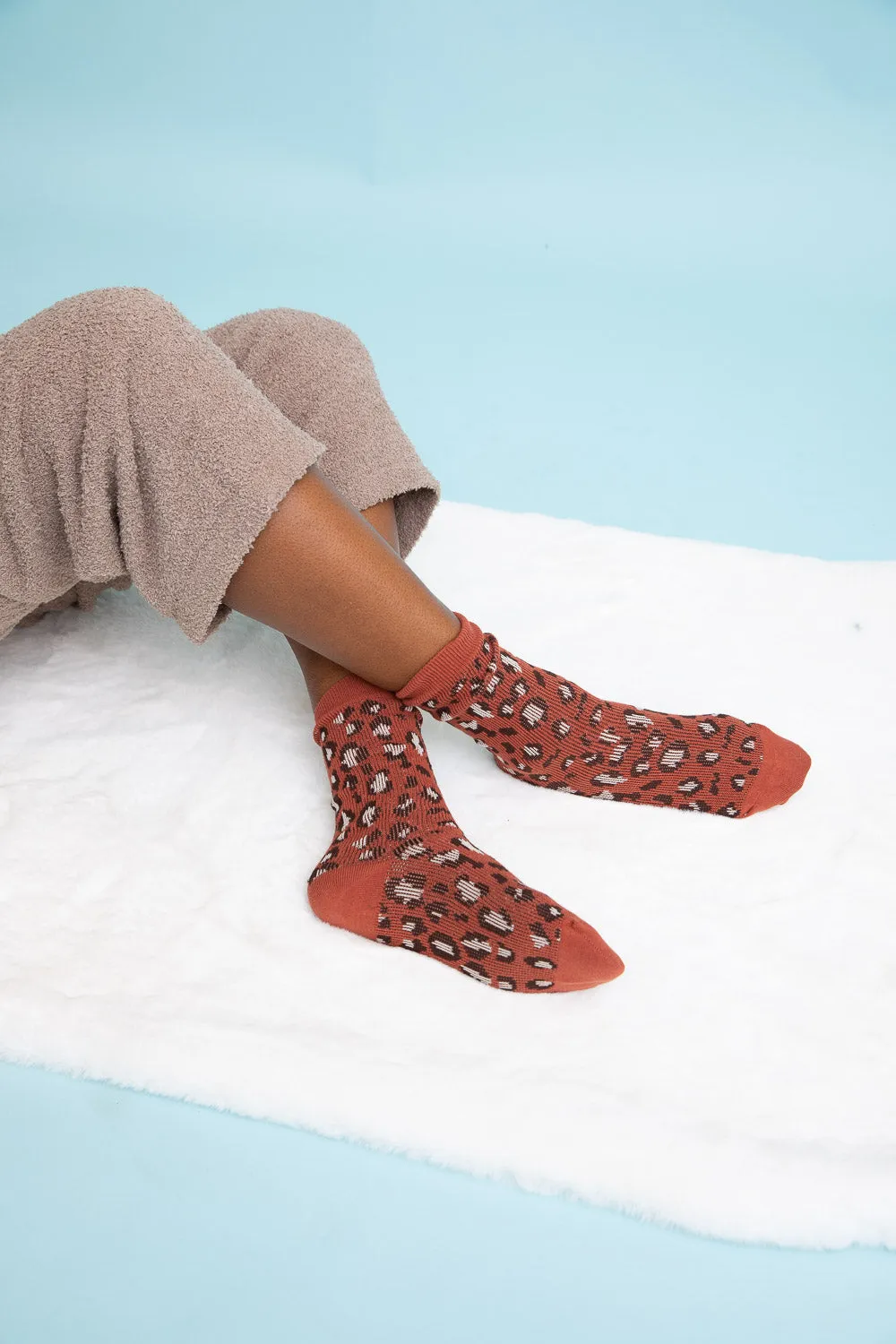 Leopard Knit Socks