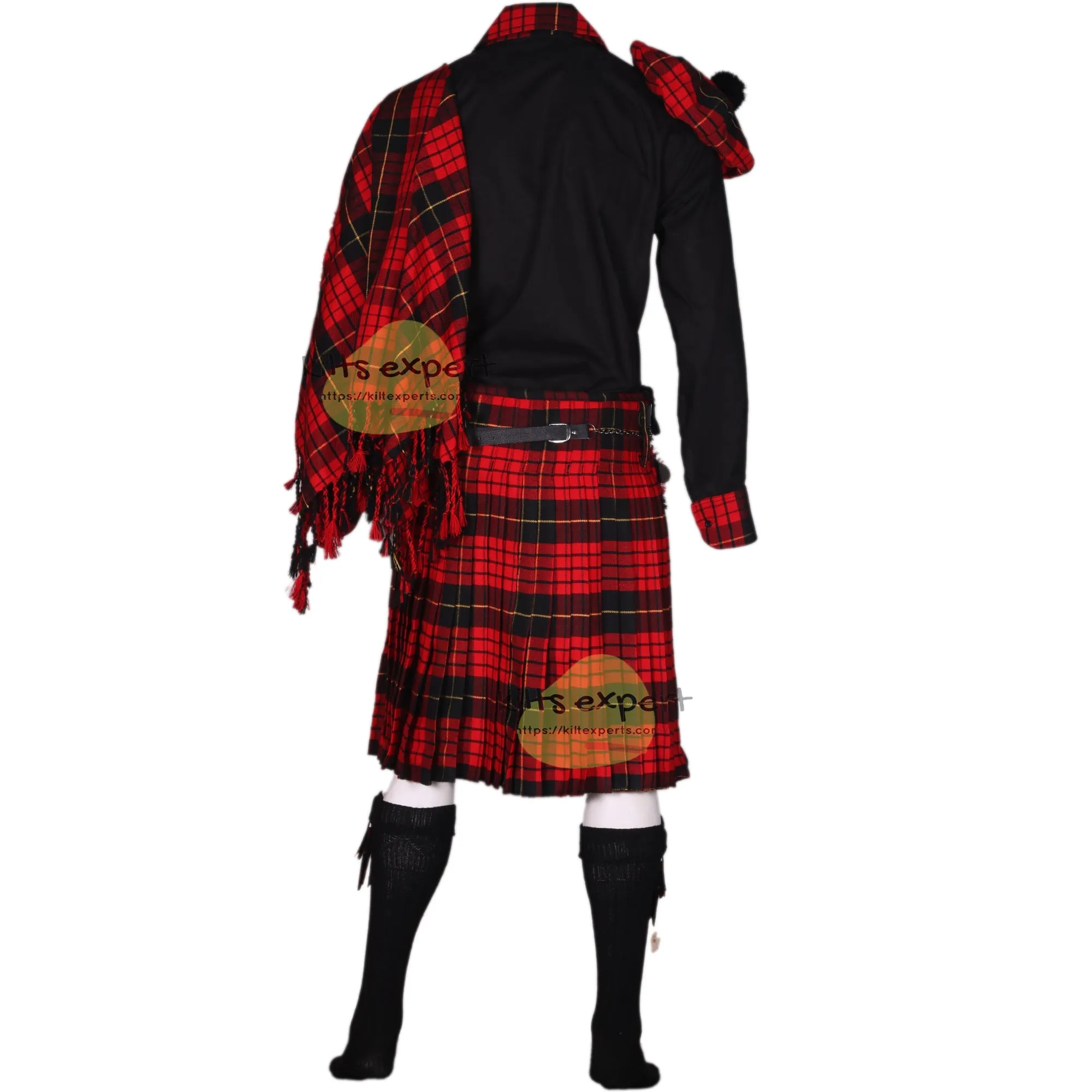 MacQueen Modern Kilt Outfit - Complete 9-Piece Traditional Scottish Kilt Set - Available in Different Colors