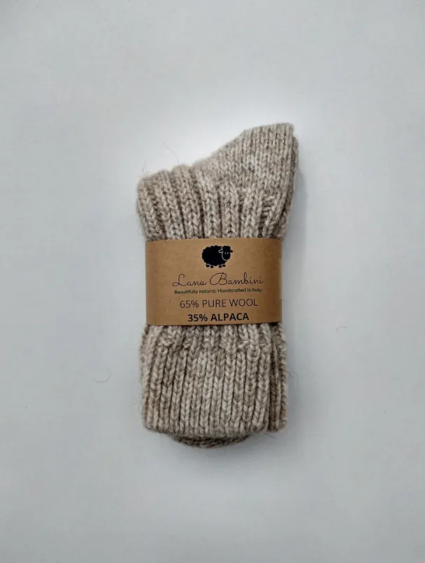 MARIA ~ Wool & Alpaca Sock. Natural. Undyed.