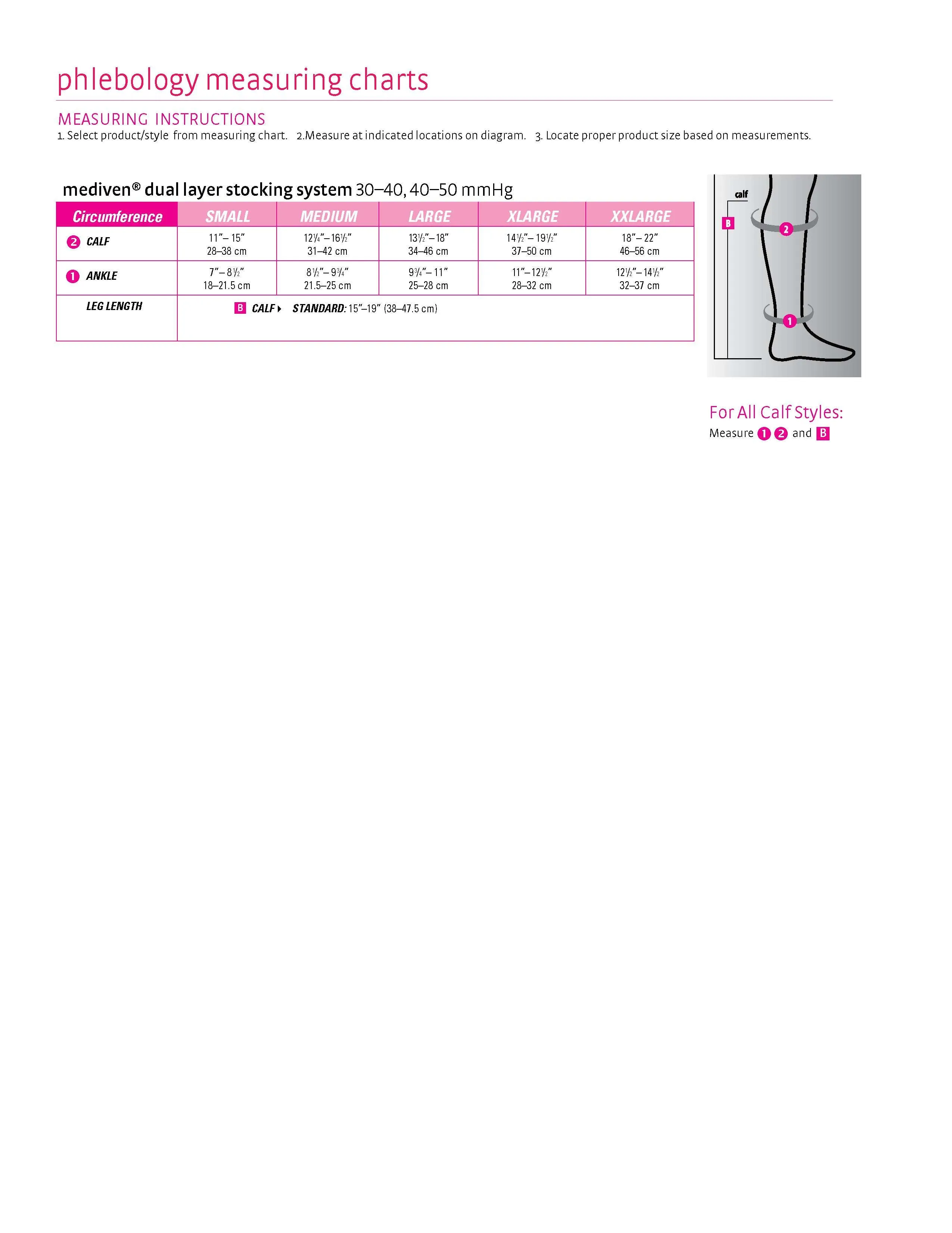 mediven dual layer 40-50 mmHg calf single