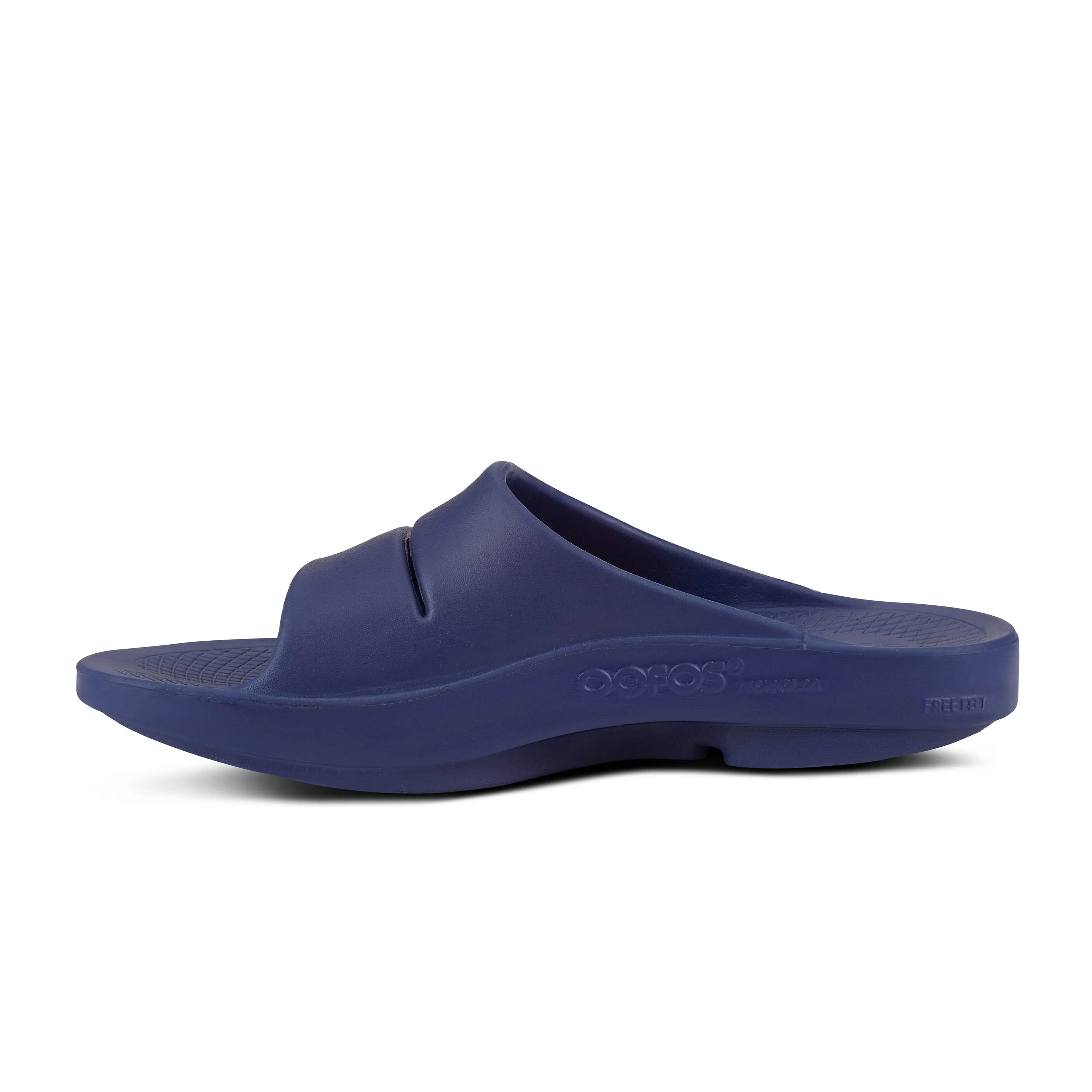 Men's Oofos OOahh Sport Slide Sandal Color: Navy