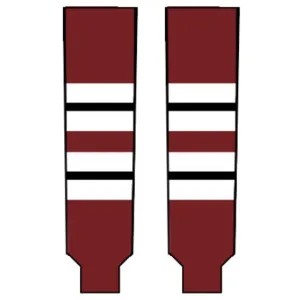 Modelline Guelph Storm Away Crimson Red Knit Ice Hockey Socks