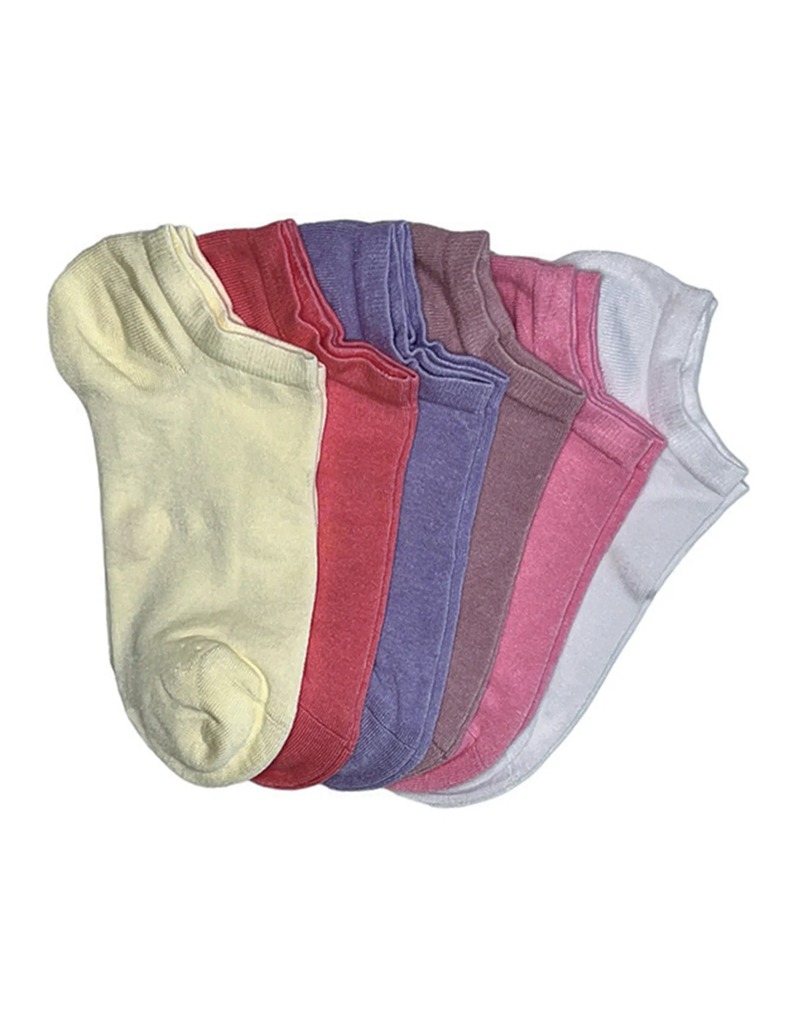 Multicolored Plain Cotton Socks