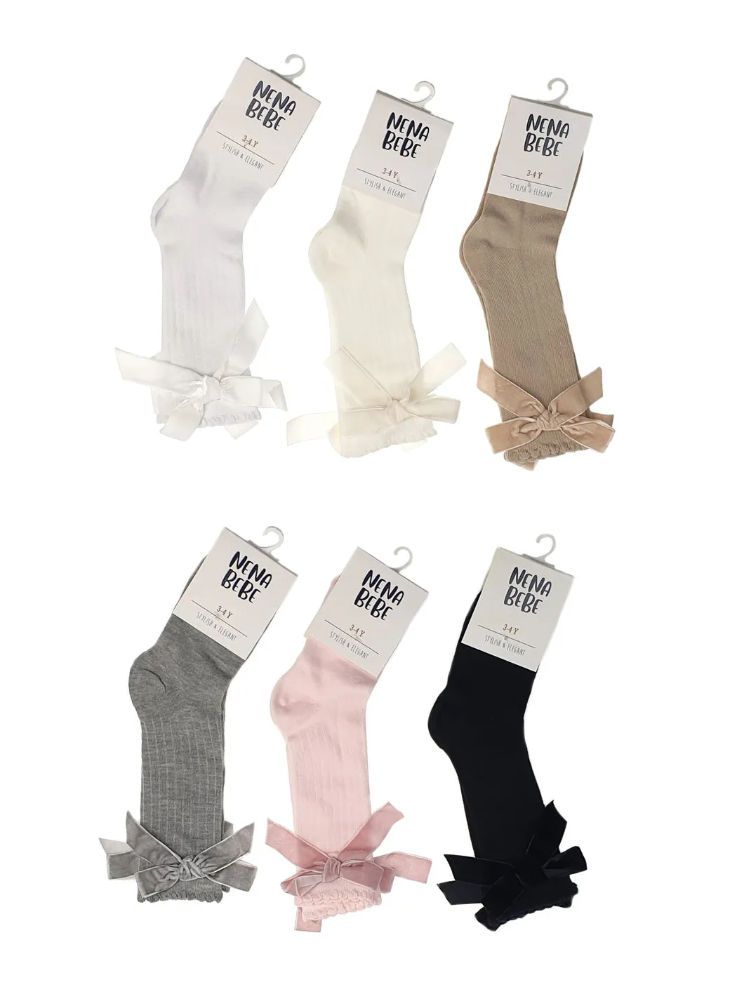 NENA BEBE Ribbed knee socks-6004 pink