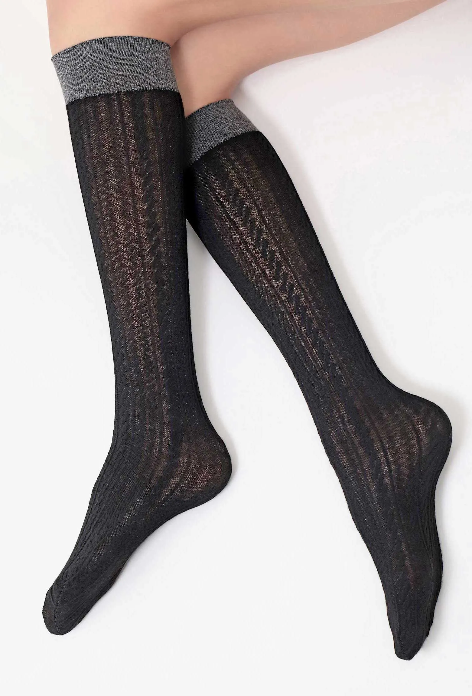 Oroblu Viscose Braided Knee High Socks