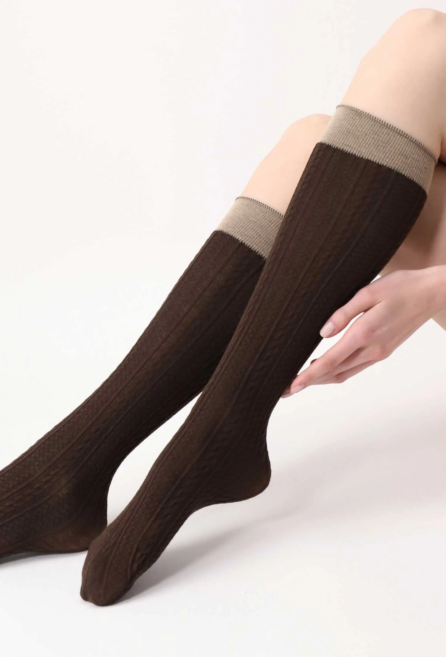 Oroblu Viscose Braided Knee High Socks