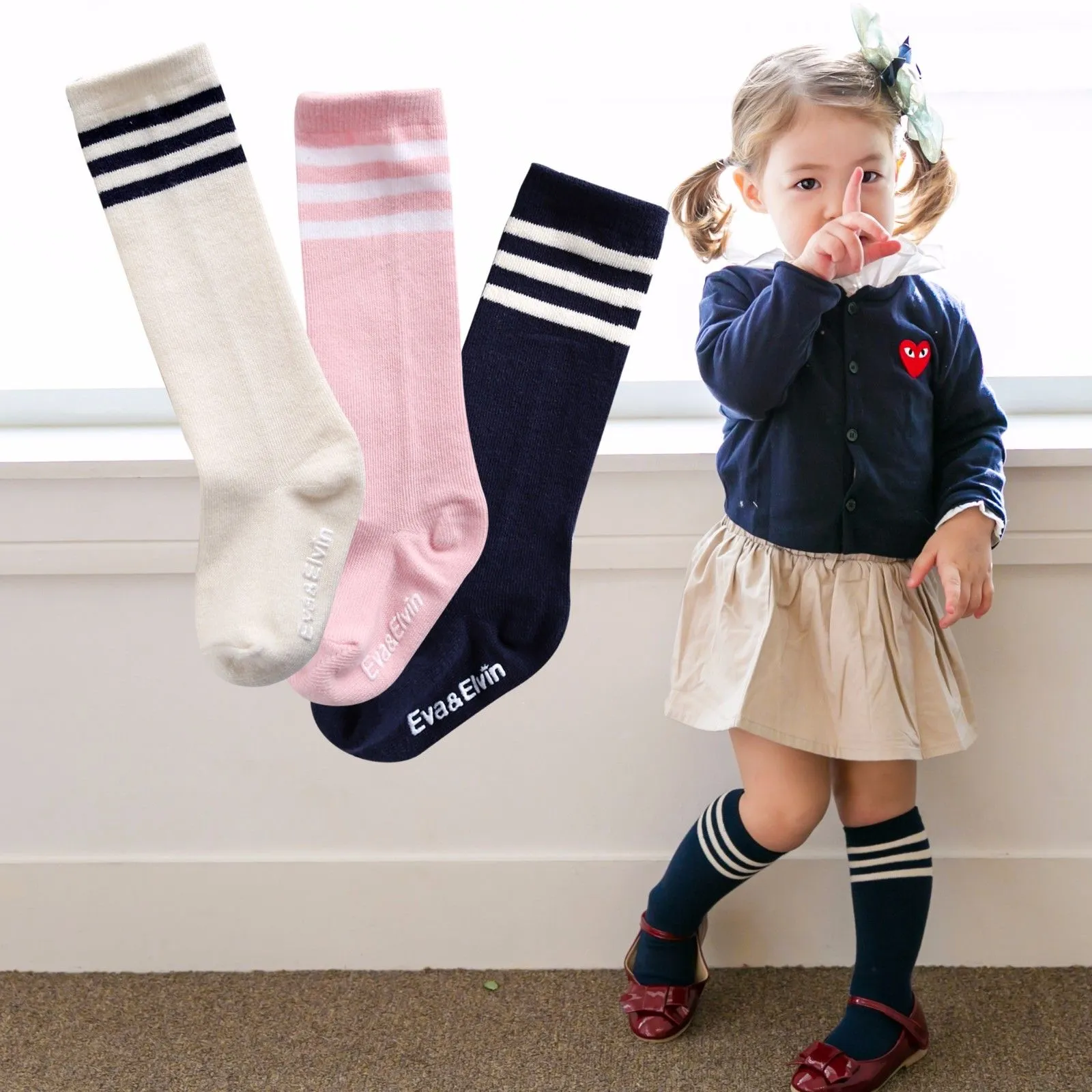 Peppy Pink Knee Socks