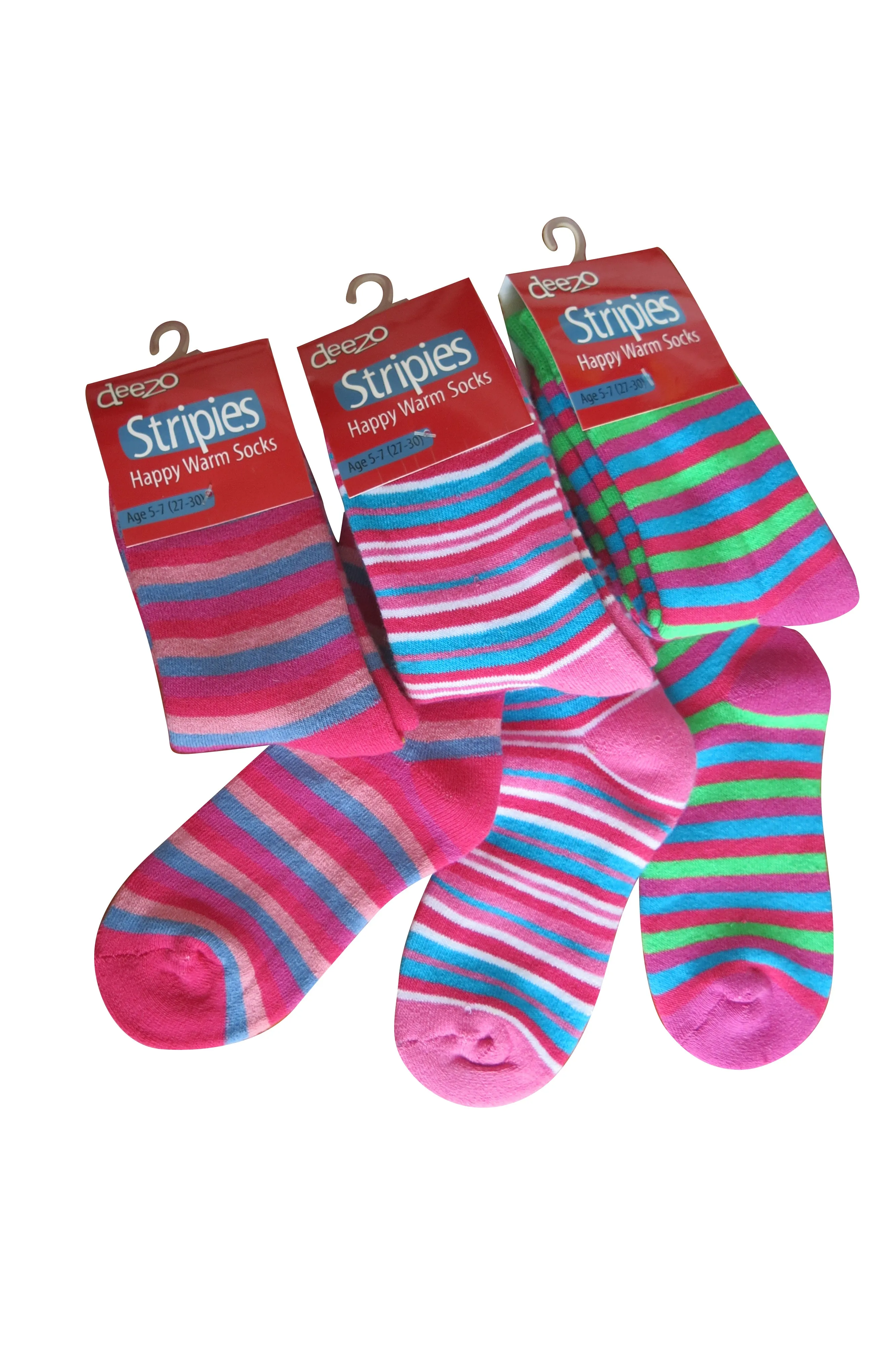 Pink Terry Socks - 3PK