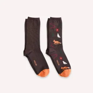 Pokoloko - 2 Pack Alpaca Socks Fox & Dove L/XL