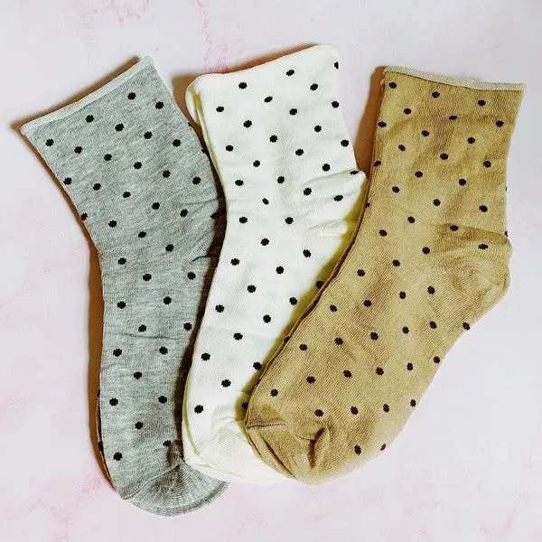 Precious Polka Dot Socks | Set Of 3 Pairs