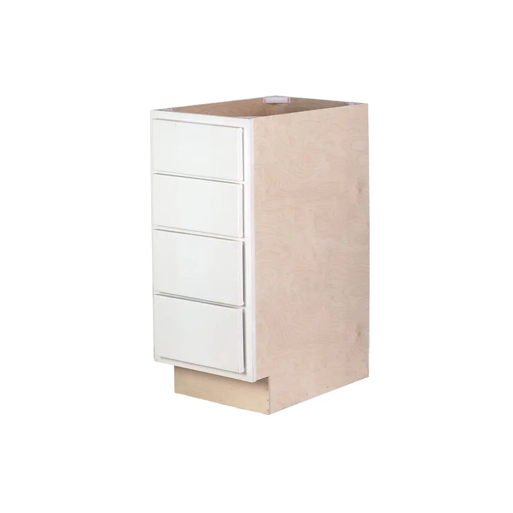 Pure White 18" 4-Drawer Base Cabinet