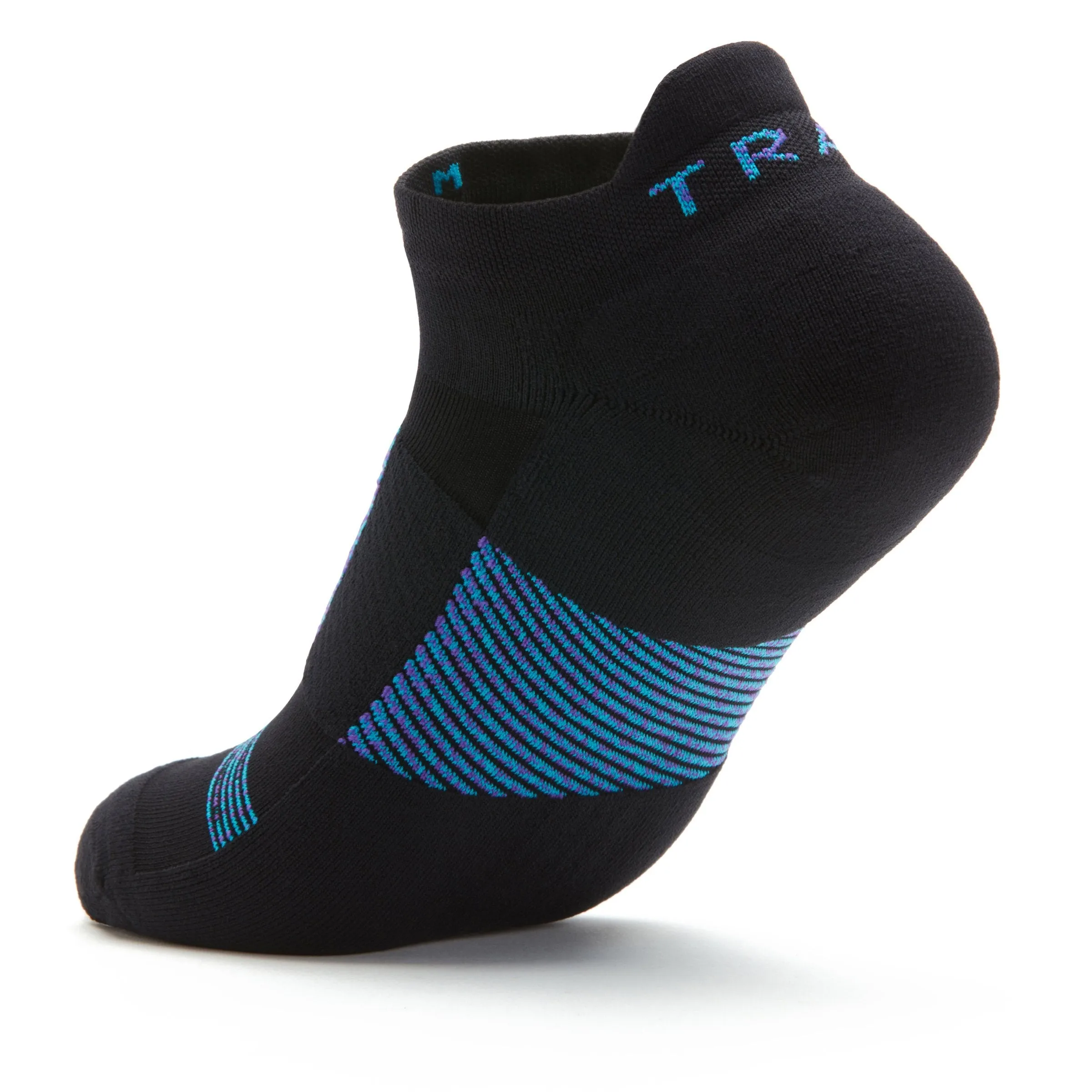 Q-FLOW™ BLACK/ BLUEBERRY BLAST ARCH COMPRESSION SOCKS