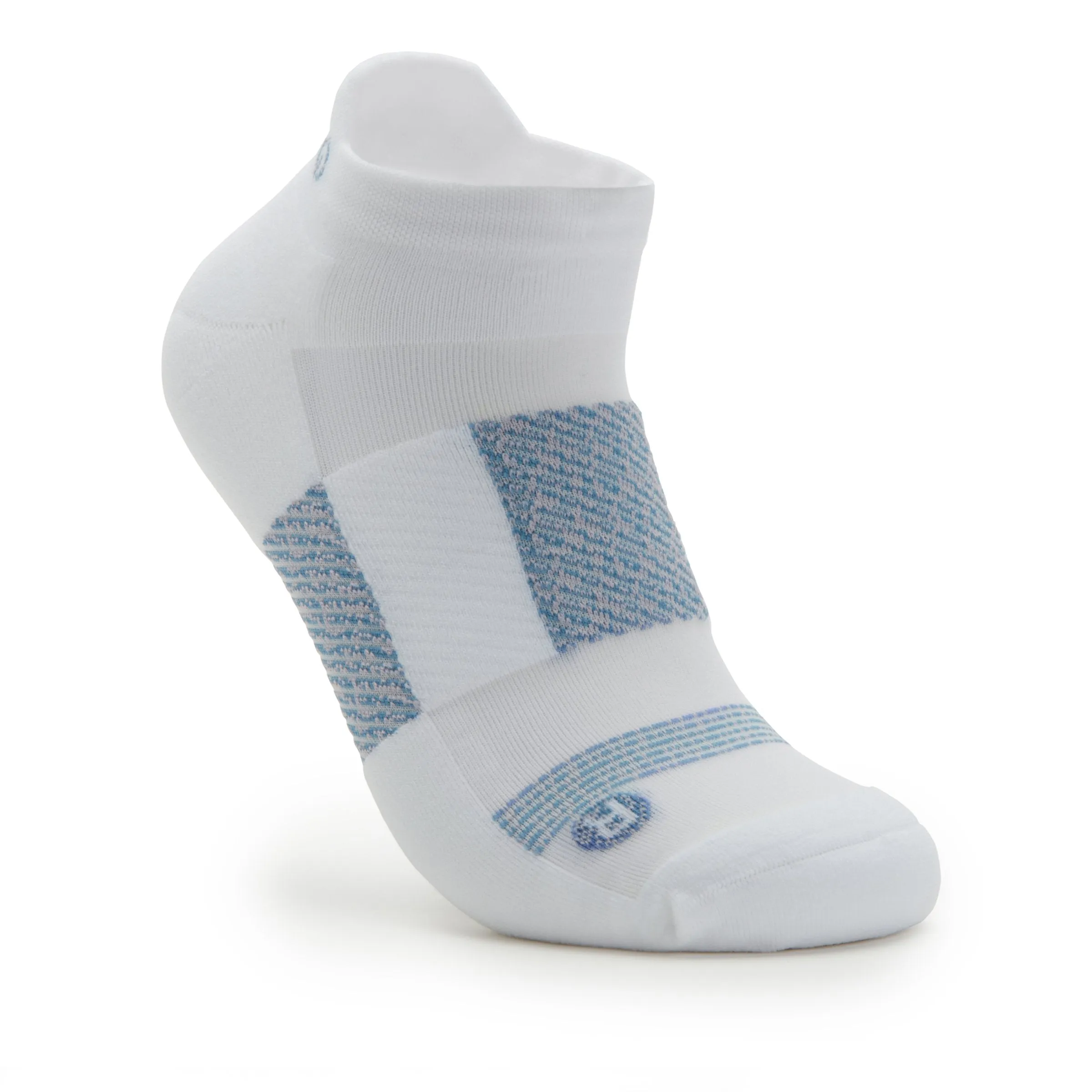 Q-FLOW™ WHITE/DUSTY BLUE ARCH COMPRESSION SOCKS