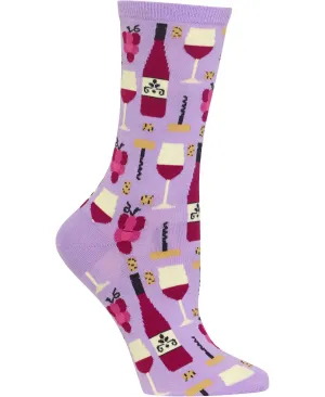 Red, Red Wine (Lavender) Women's Crew Socks