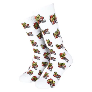 Santa Cruz Socks Toadstool Dot White UK 8-11 Adult