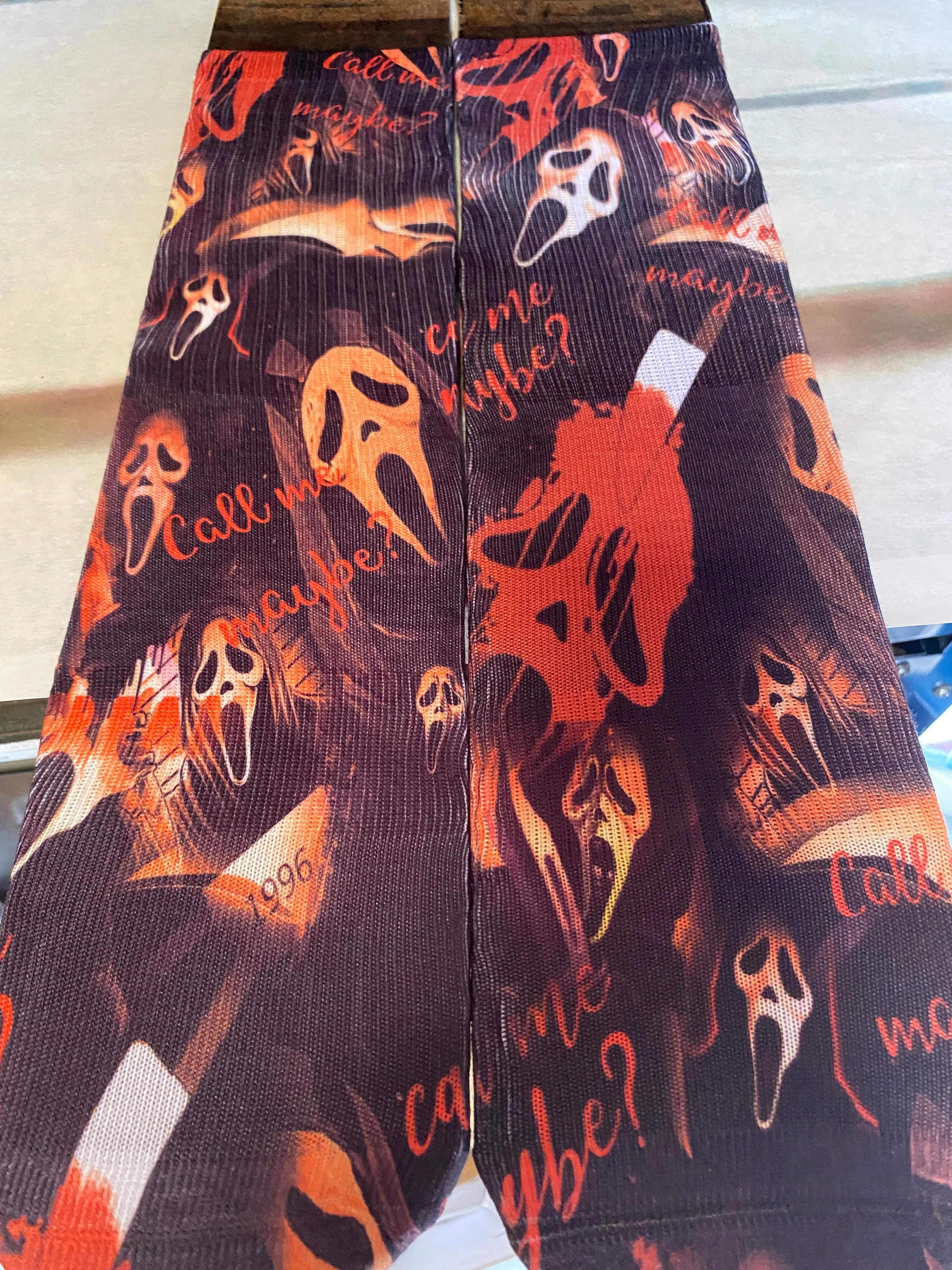 Scream Halloween socks