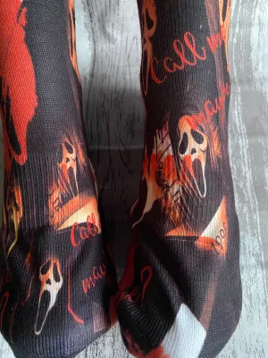 Scream Halloween socks