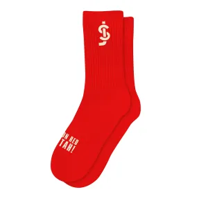 SHAKE JUNT RED ON RED SOCKS