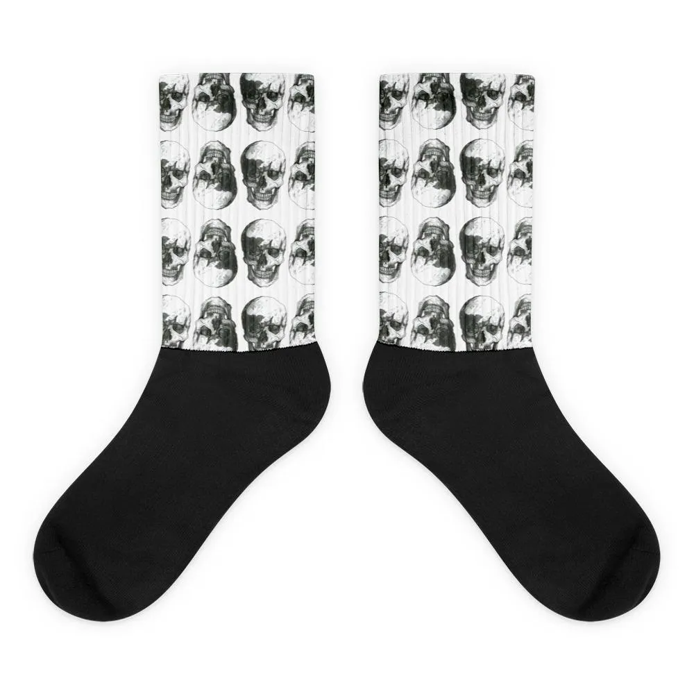 Skulls Opposites Socks by Robert Bowen