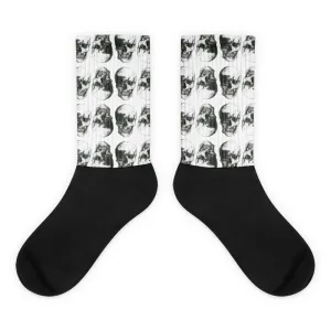 Skulls Opposites Socks by Robert Bowen