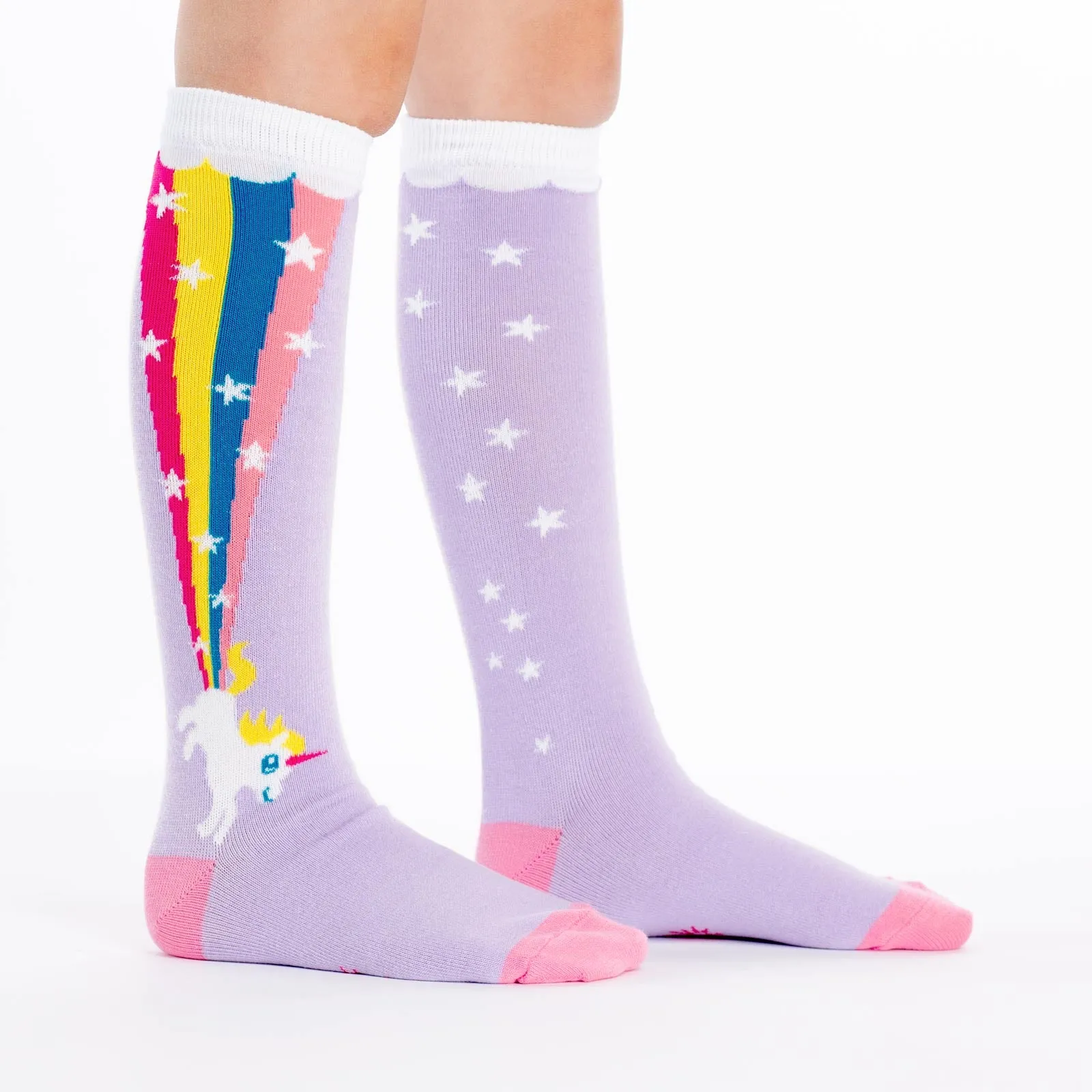 Sock It To Me Kids Knee High Socks - Rainbow Blast (7-10 Years Old)