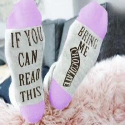 Socks { If you can read this bring me chocolate }