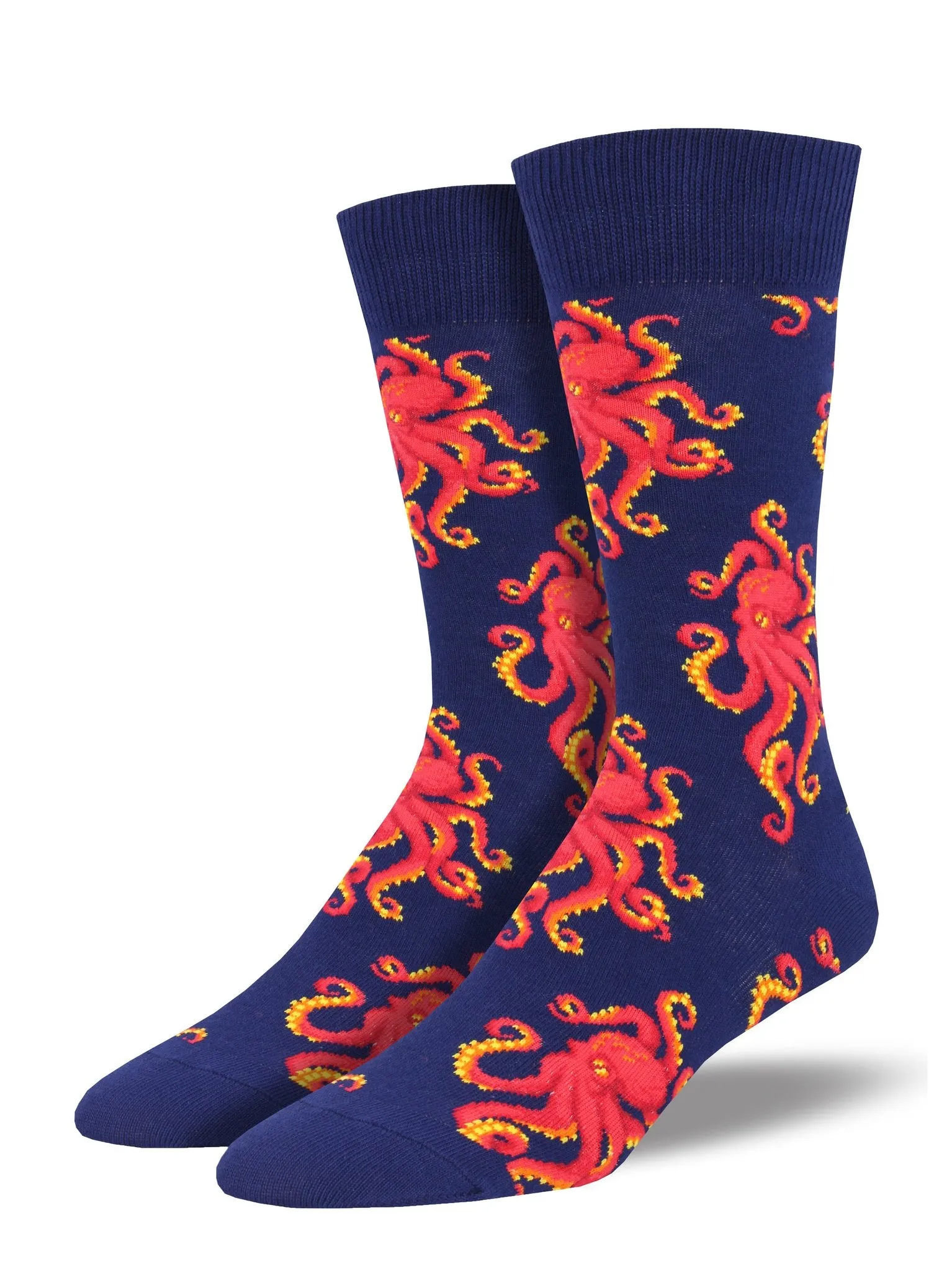 Socktopus, Octopus (Navy) Men's Crew socks