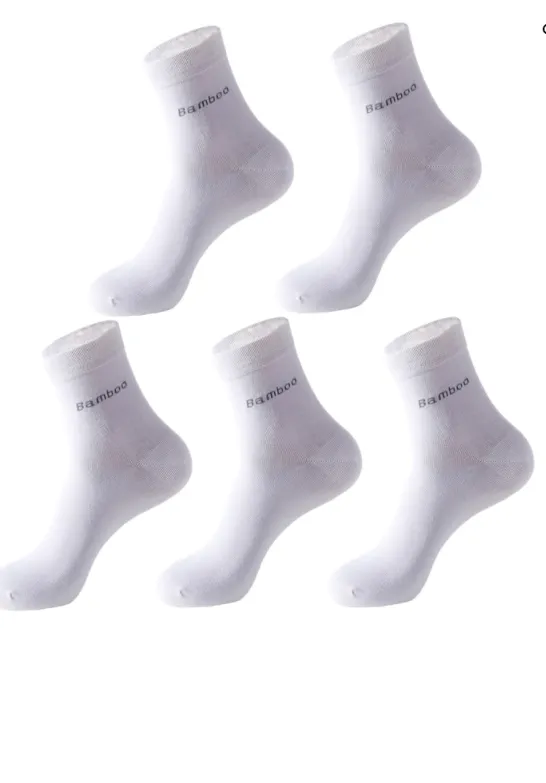 Solid Mid-tube Bamboo Fiber Socks