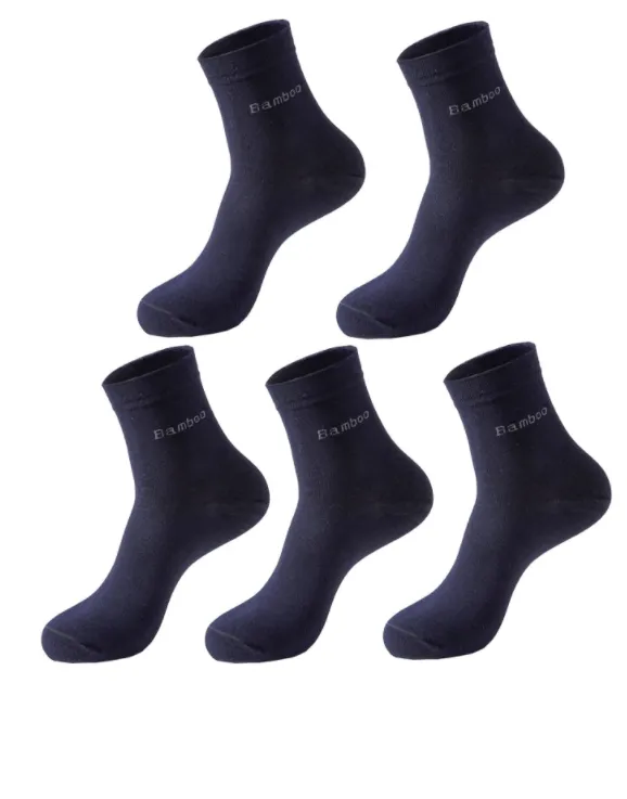 Solid Mid-tube Bamboo Fiber Socks