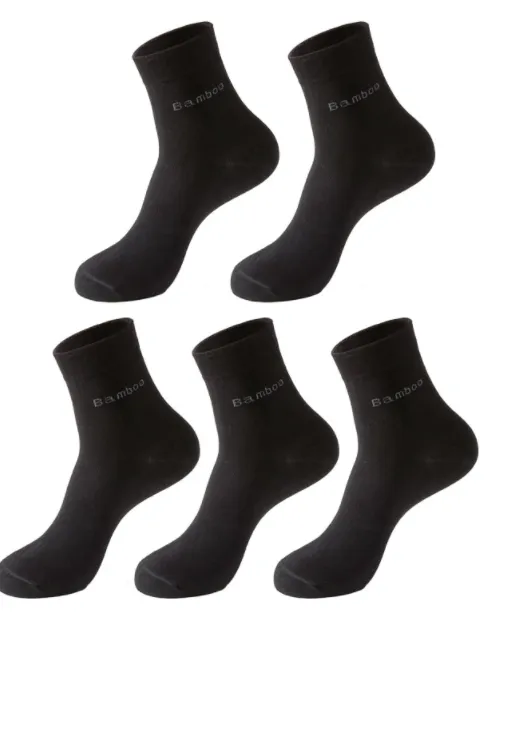 Solid Mid-tube Bamboo Fiber Socks