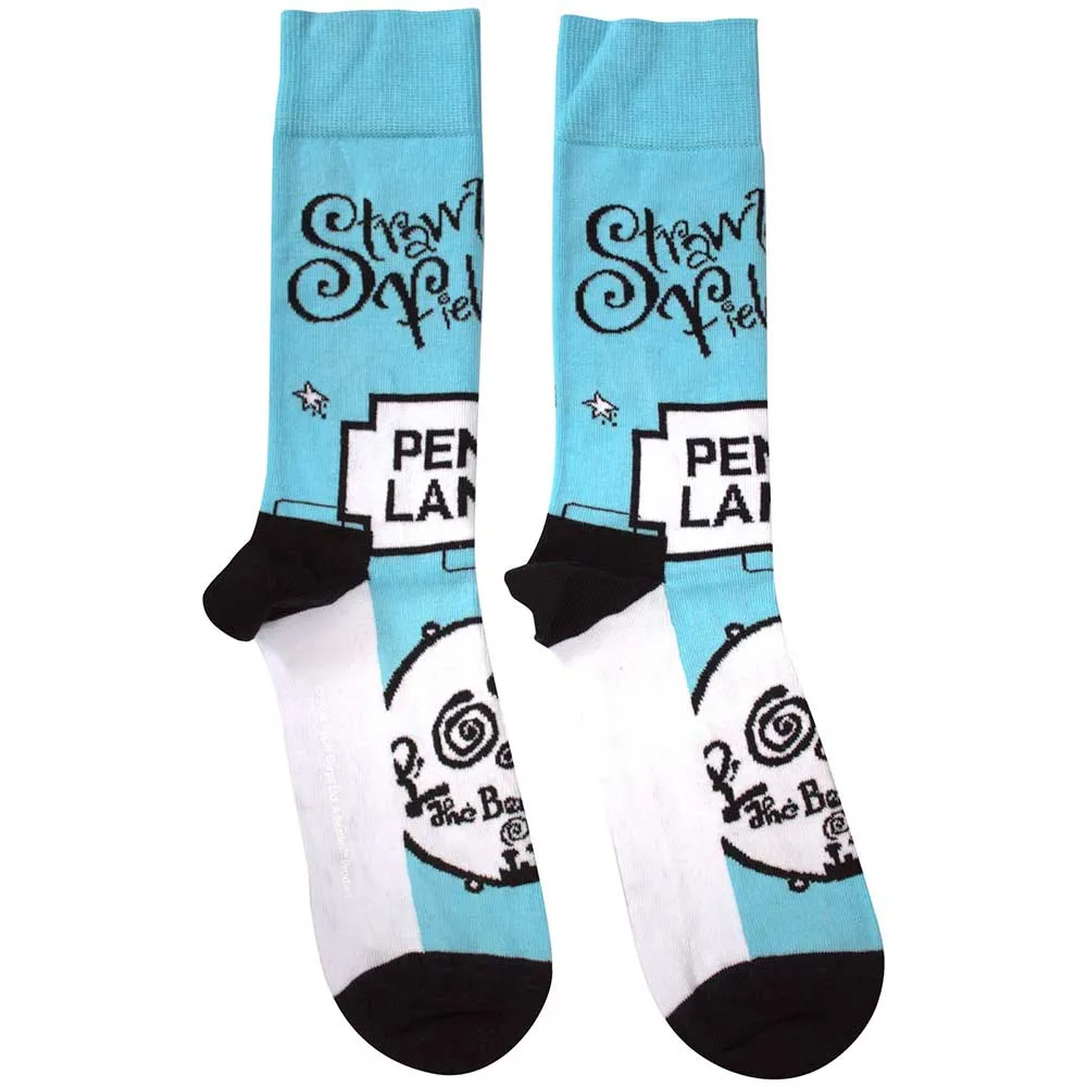 The Beatles Unisex Ankle Socks: Strawberry Fields/Penny Lane