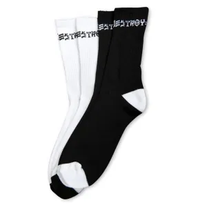 Thrasher Skateboard Magazine Skate And Destroy Socks 2pr