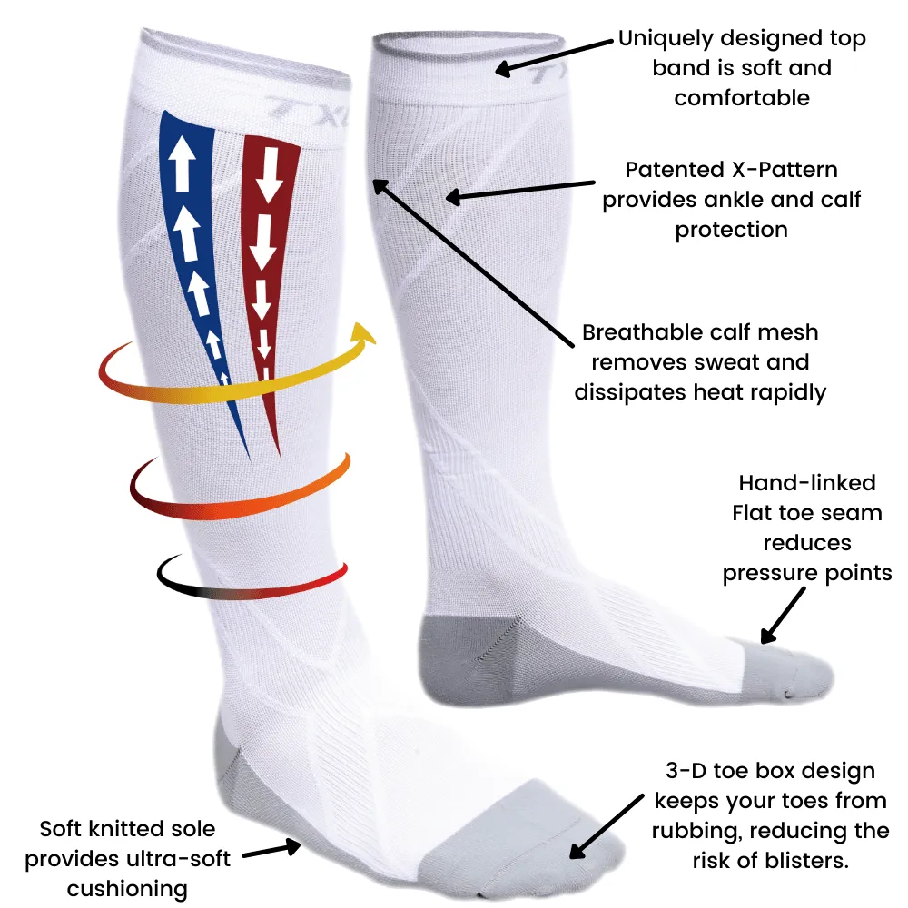 TXG Pro Compression Cushioned Sports Socks