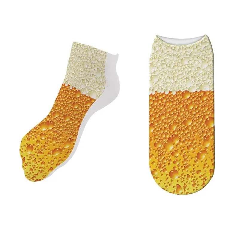 Unisex  Novelty Beer Pattern Cotton Cool Socks