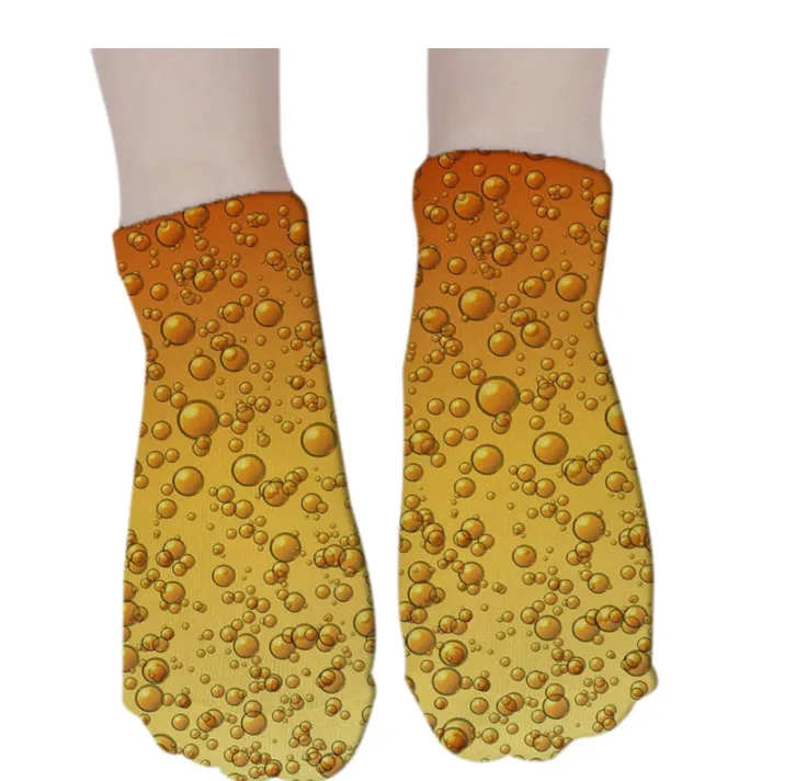 Unisex  Novelty Beer Pattern Cotton Cool Socks