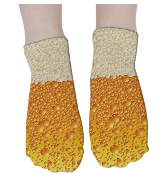 Unisex  Novelty Beer Pattern Cotton Cool Socks