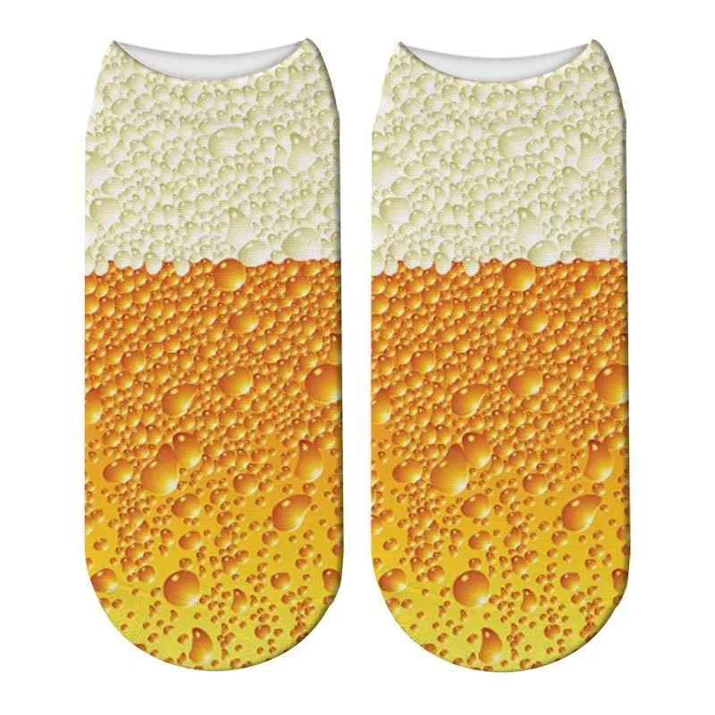 Unisex  Novelty Beer Pattern Cotton Cool Socks