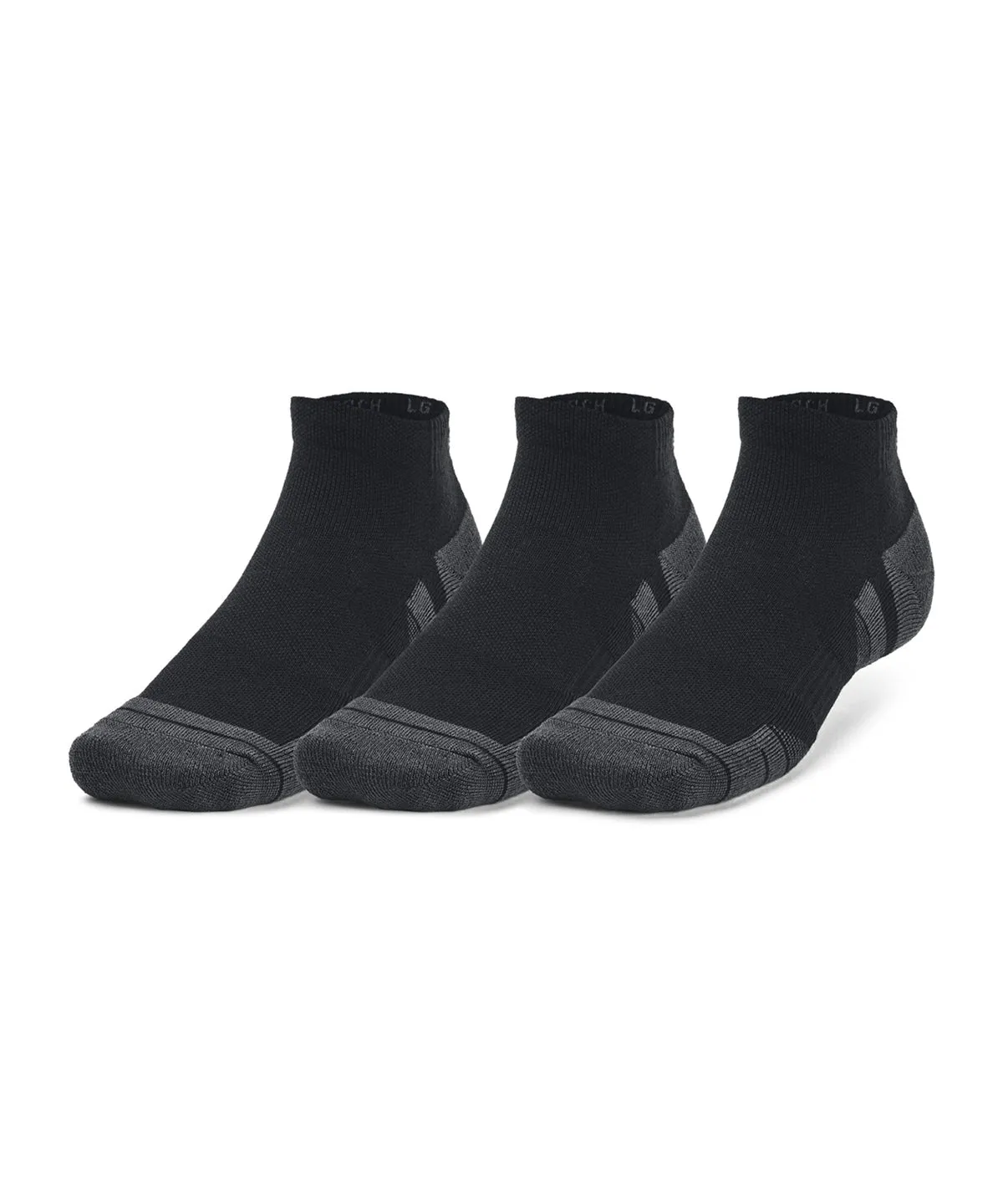 White - UA Performance tech 3-pack low cut socks