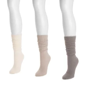 Women's 3 Pair Pack Slouch Fuzzy Sock