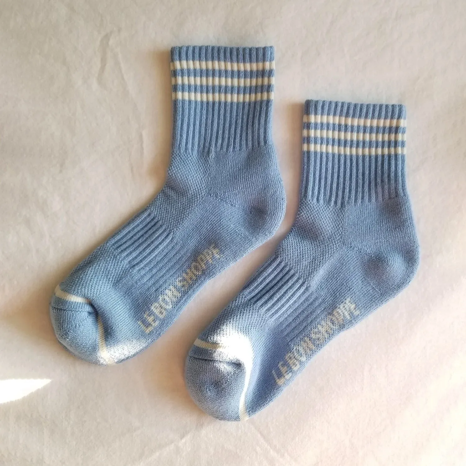 Womens Cotton Girlfriend Socks - Parisian Blue